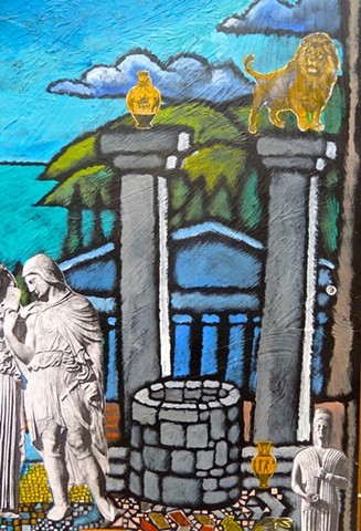 detail of "Happy Hour Will Follow Tonight's Philosophy Class (& then we will take selfies next to the Parthenon)"