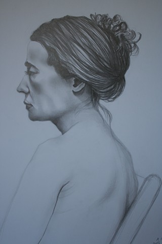 Drawing of female head - beautiful