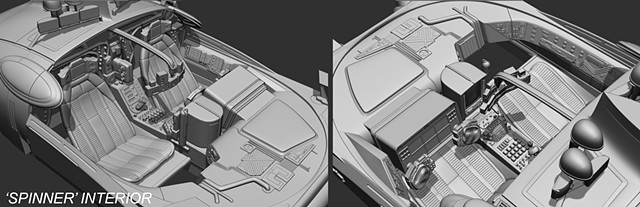 Blade Runner SPINNER Model 'Teaser' interior