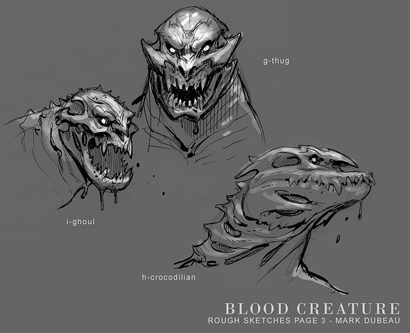 Blood Monster Sketches (unused Librarian 3 concepts)