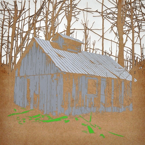 Old shack in forrest
