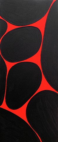 Gary Paller acrylic on canvas in bold black and red acrylics by Gary Paller