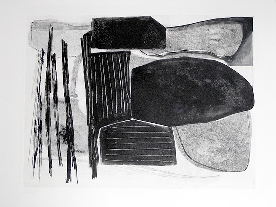 monochromatic monotype by los angeles artist gary paller