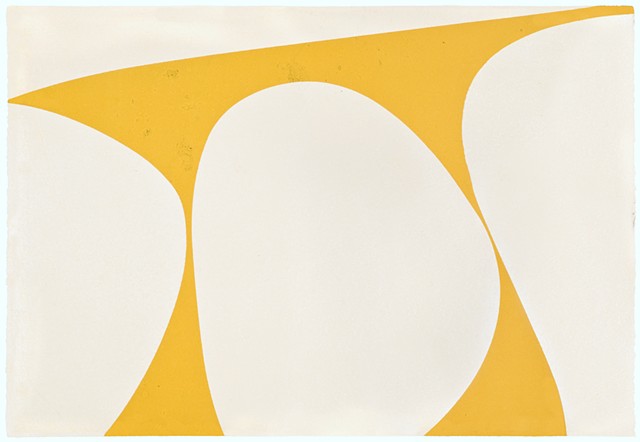 yellow and white monotype from Wildwood Press