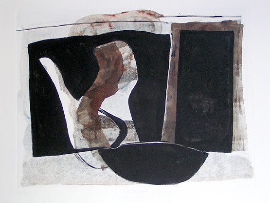 monochromatic monotype by los angeles artist gary paller