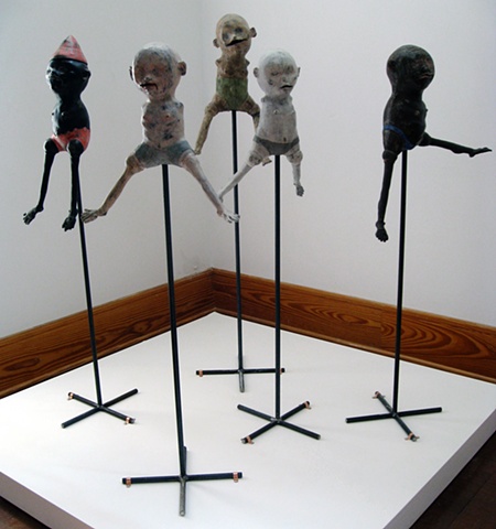 Pam Lethbridge "Five Figures on a Stand"