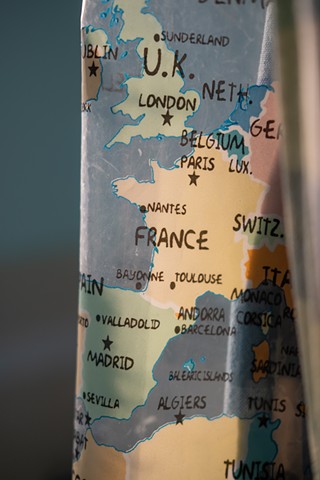 Shower Curtain Map