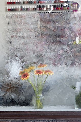 Flowers Veiled By Antique Glass