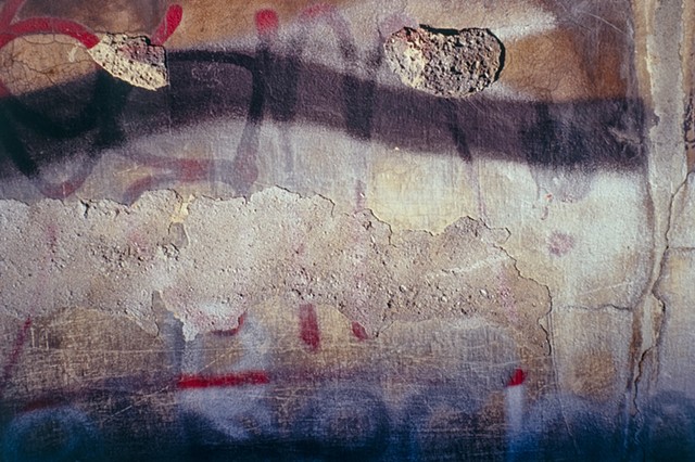 Weathered Graffiti Wall