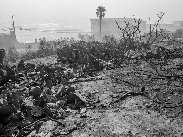 Franklin Fire, Malibu Beach Road