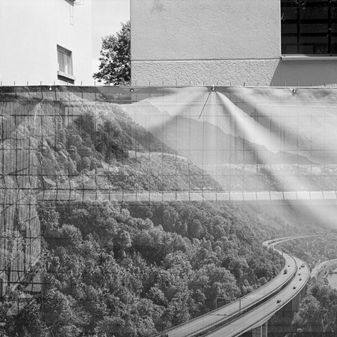 Surreal Swiss Fence Tarp, Basel