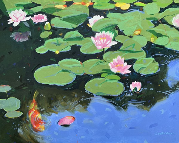 Koi in Lily Pond
