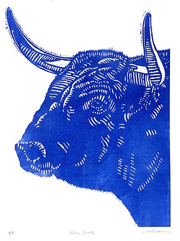 Blue Bull woodcut