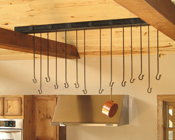 Iron Maegan Metalworks Pot Rack Forged Hammer Texture Rico Co