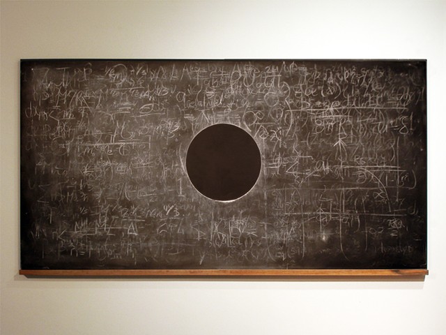 Artist Adam David Brown, Eclipse, Chalkboard drawing