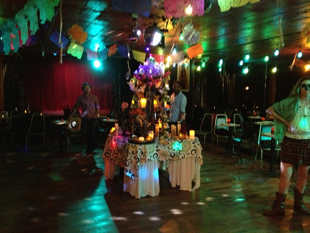 "Bailando con el Diablo" Dia de los Muertos Altar- Nightclub Scene