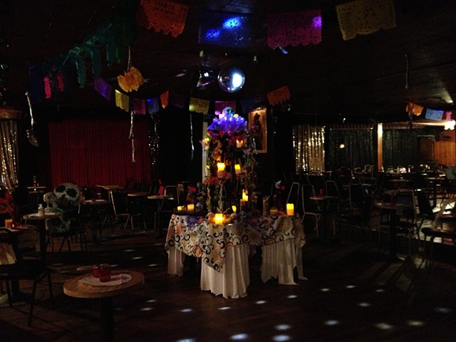 "Bailando con el Diablo" Dia de los Muertos Altar- Nightclub Scene