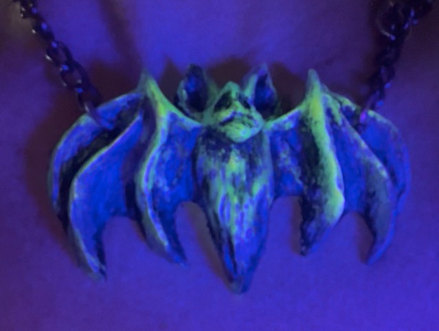 UV Glow Bat Pendant