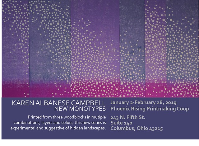 Exhibit of New Monotypes at Phoenix Rising Printmaking Coop