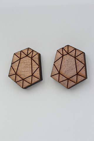 Wood Gems Studs