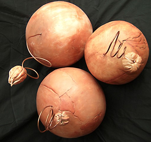 Ceramic globes with copper wire
