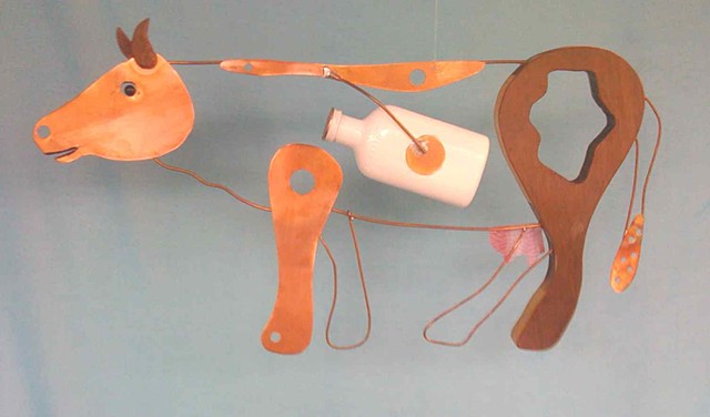 Hanging Cow Sculpture