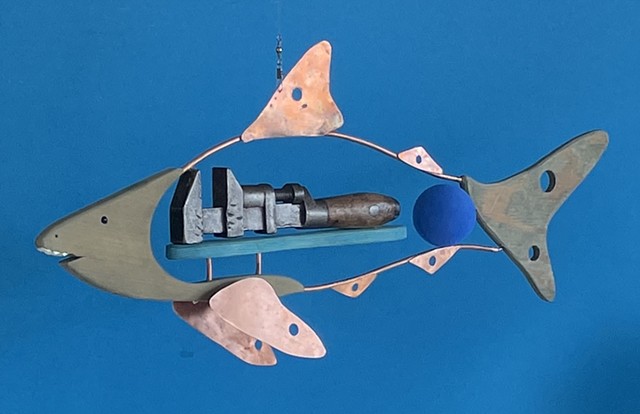 Shark Sculpture with Wrench