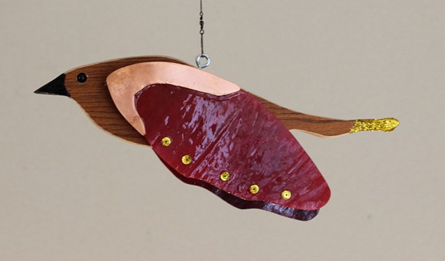 Small Hanging Bird Sculpture 