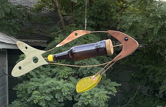 Hanging Fish Sculpture. 