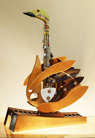 Saxophone Goose Sculpture 