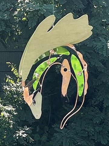 Hanging dragon sculpture 