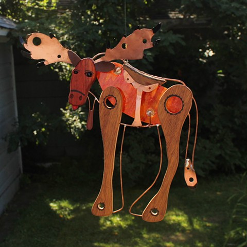 Hanging Moose Sculpture 