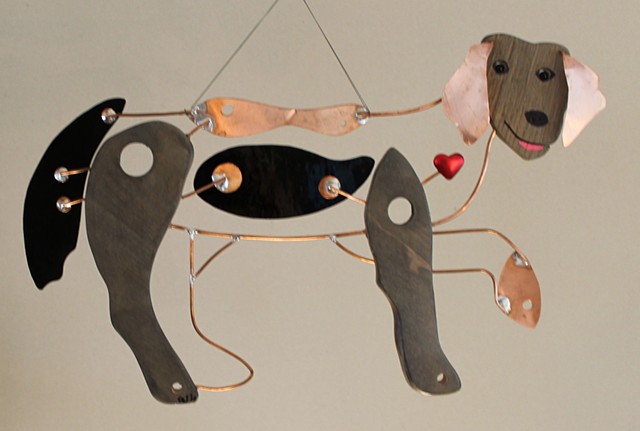 Hanging Dog Sculpture 