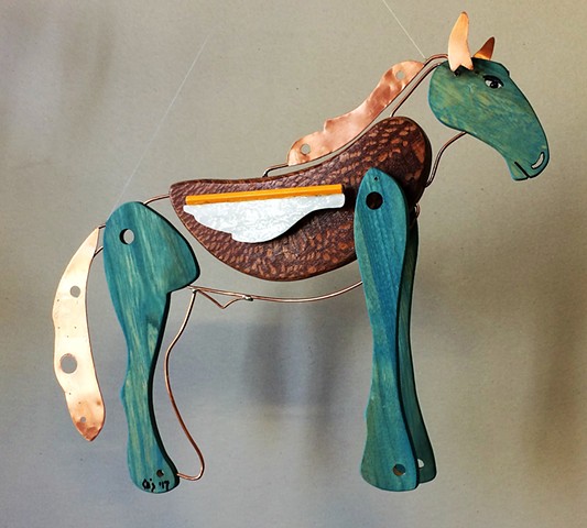 Hanging Horse Sculpture