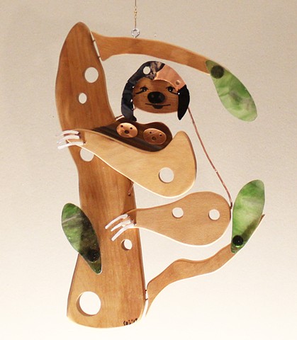 Hanging Sloth Sculpture 