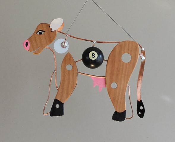 Hanging Cow Sculpture 
