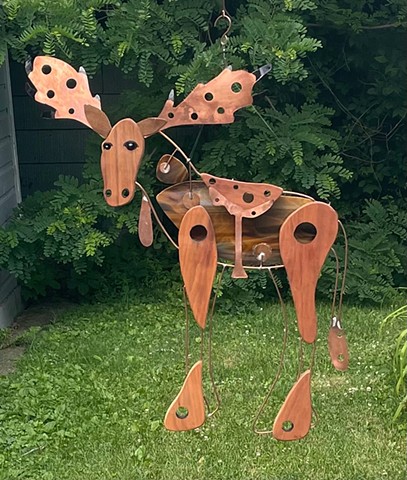 Hanging Moose Sculpture 