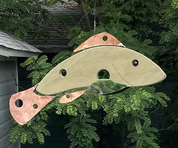 Hanging Fish sculpture