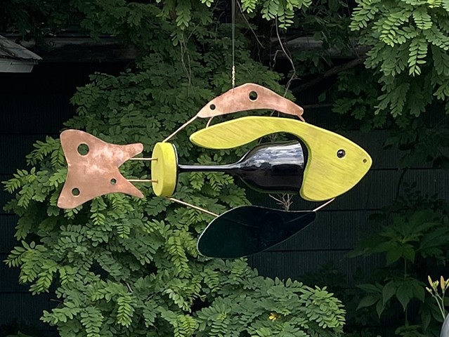 Hanging Fish Sculpture. 