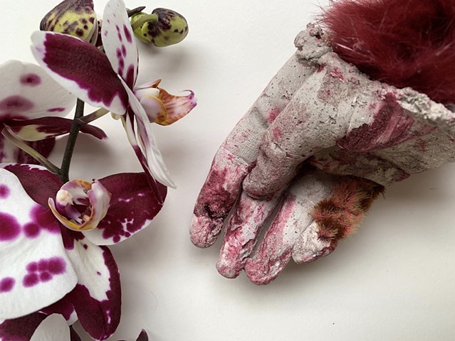 Orchid inspired sculpture, sculpture by Lauren Levato Coyne 