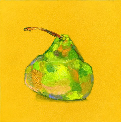 Pear on Yellow