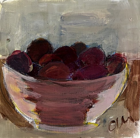 Fruit Bowl with Plums