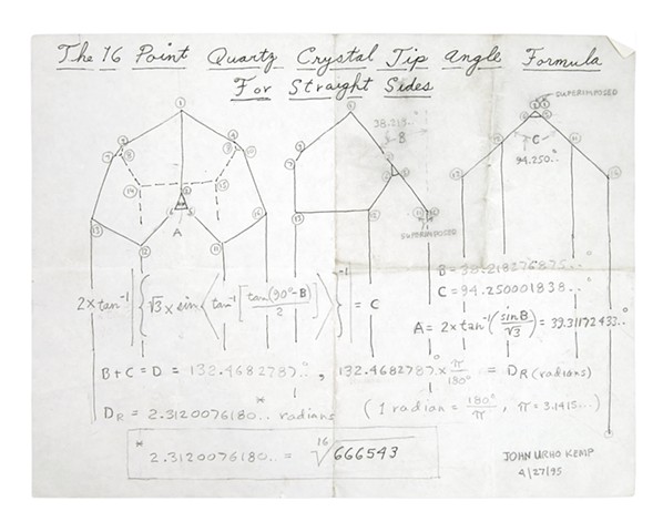 The 16 Point Quartz Crystal Tip Angle Formula for Straight Sides
4.27.1995 