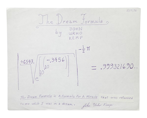 A Dream Formula   
2/25/1996