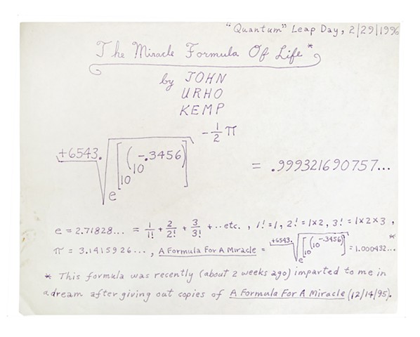 A Miracle Formula Of Life  
2/29/1996