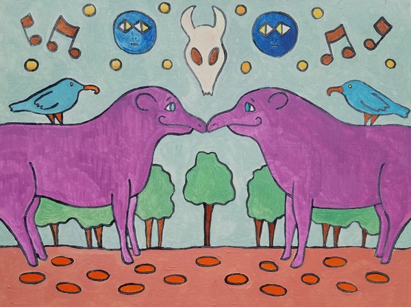 Tapirs Touching Trunks