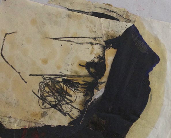 abstract contemplative drawing painting,collage