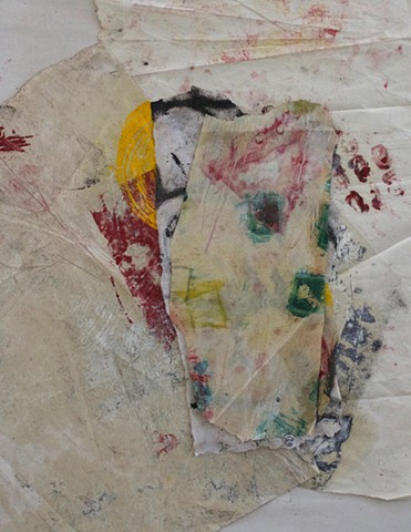 abstract contemplative drawing painting,collage