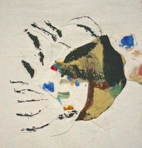 abstract contemplative drawing painting,collage