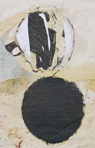 abstract contemplative drawing painting,collage